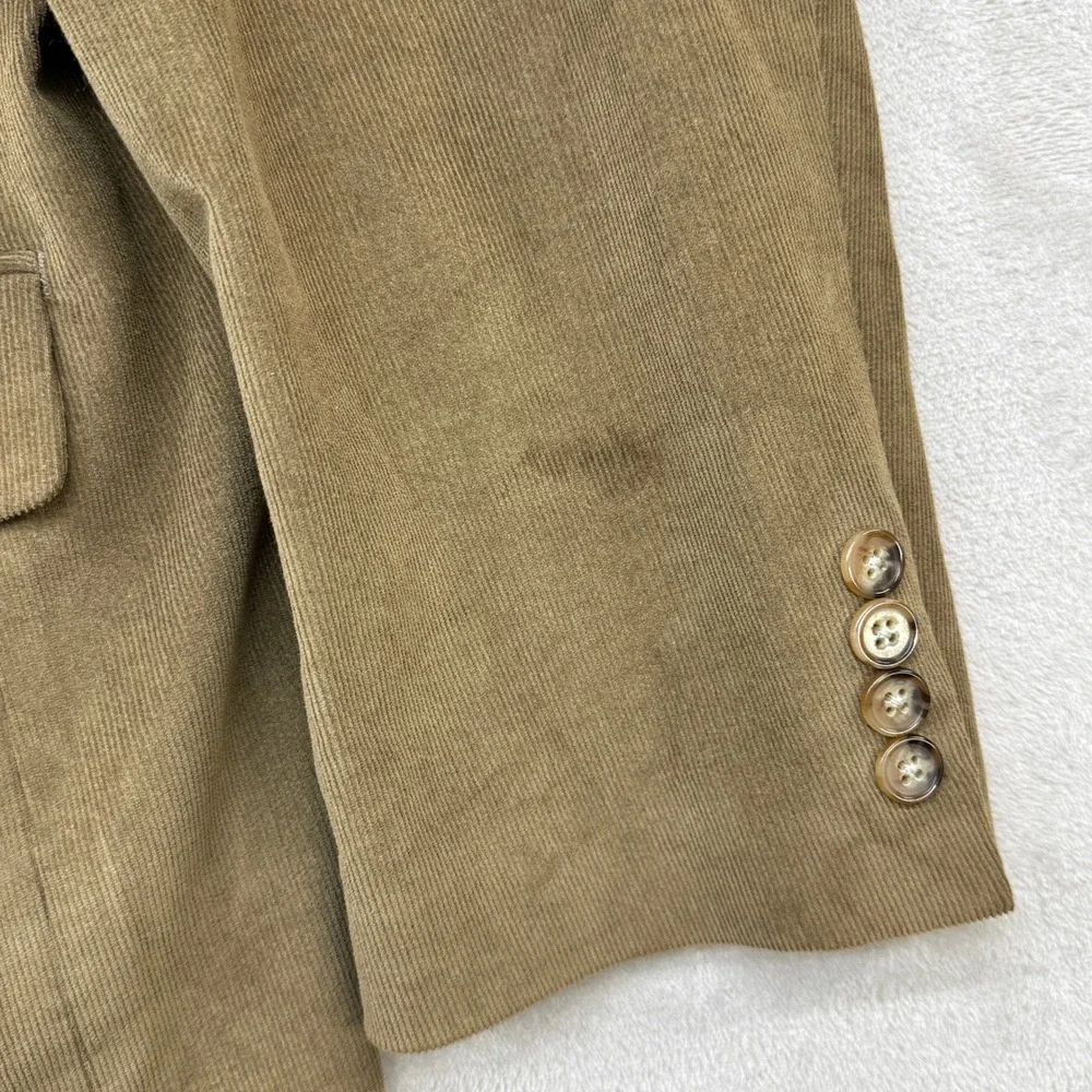 Lauren Ralph Lauren Blazer Mens 50L Brown Corduroy Elbow Patch Two Button Jacket